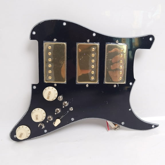 HHH Prewired Loaded Pickguard, with Alnico 5 Humbucker Pickup, for Fender Strat Guitar