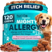 Mighty Paw Waggables Allergy & Immune Support for Dogs | Omega 3, Quercetin, Bacon Flavor, 120 Ct