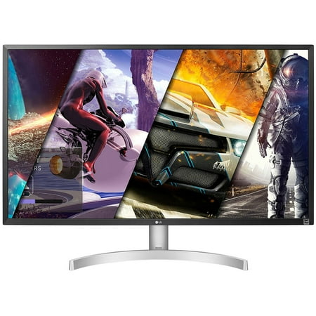 LG 32UL500-W 32 UHD 4K HDR Monitor - Silver, White