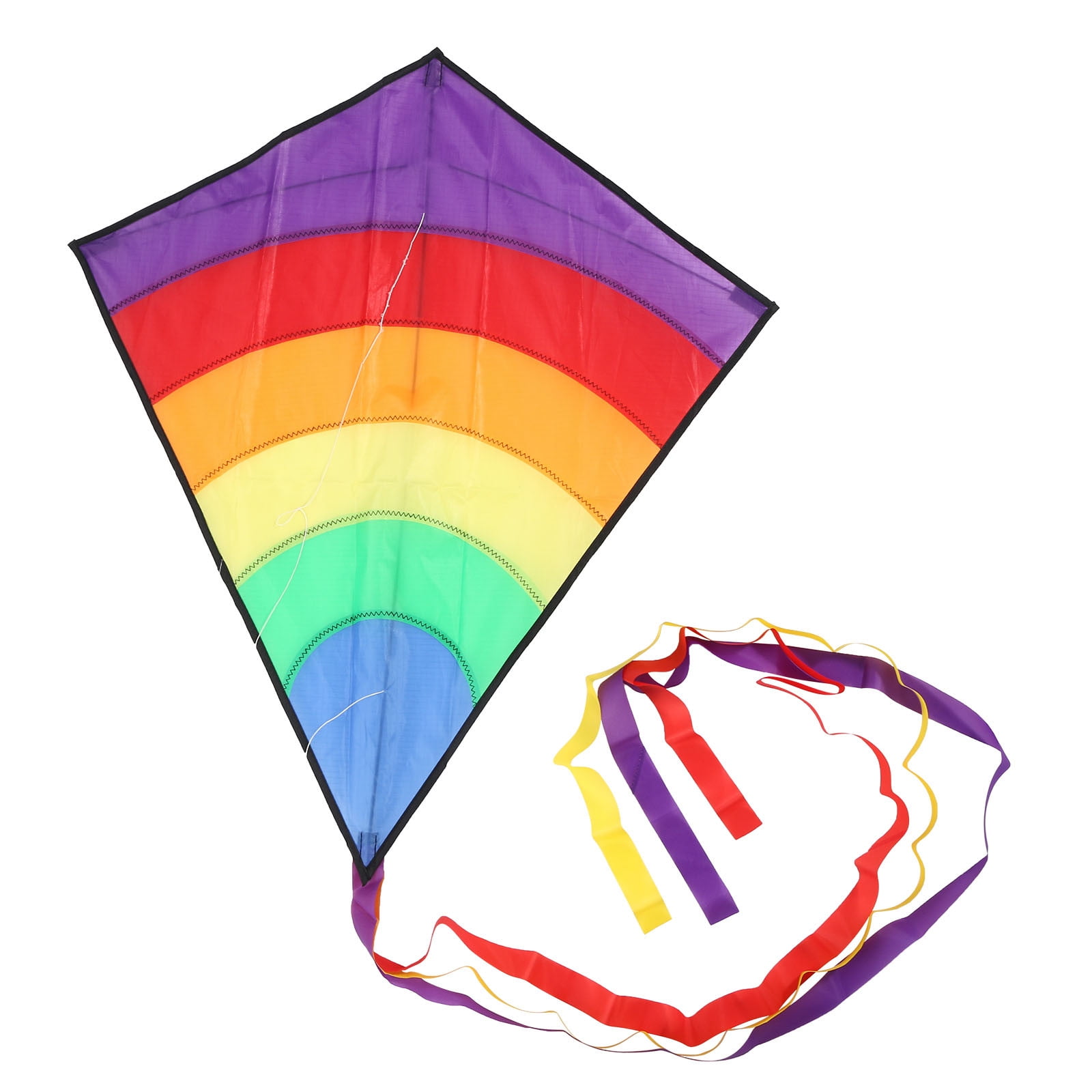 Colorful Rainbow Kite Long Tail Nylon Outdoor Childrens Beach Park Flying CL 