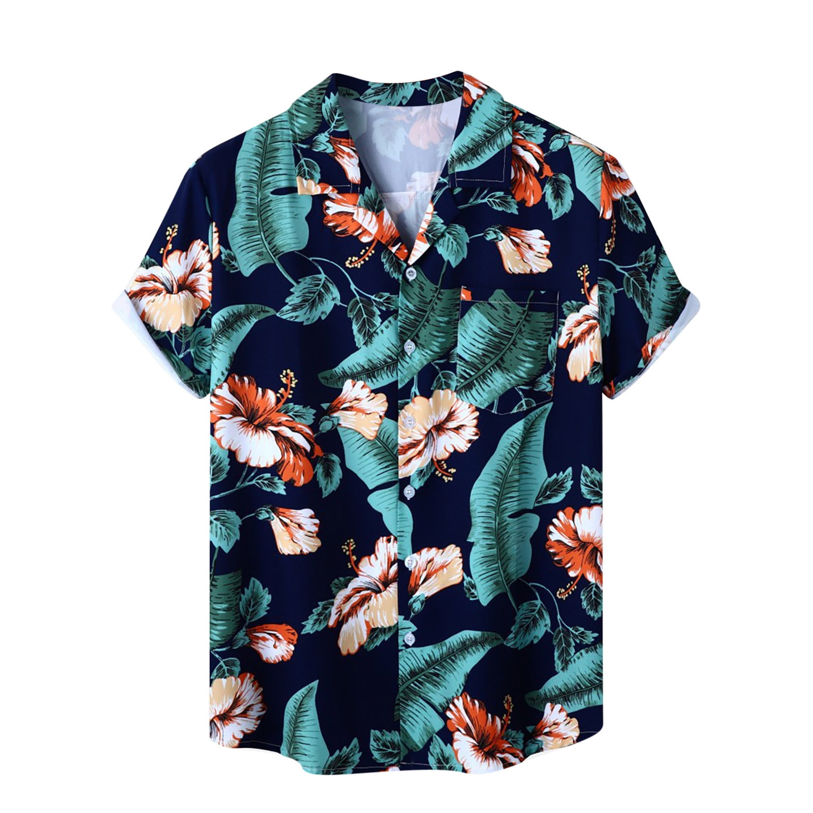 ZCFZJW Men's Hawaiian Shirt Short Sleeve RegularFit Big and Tall