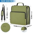 thumbnail image 3 of Haosy 3 Ring Zipper Binder with Shoulder Strap Waterproof Trapper Keeper 2 Inch D-Ring 500 Sheets Capacity, Chartreuse, 3 of 8