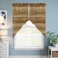 thumbnail image 6 of Retro Brown Wood Grain Swag Valances for Windows 2 Pack Country Rustic Stripe Plank Texture Swag Kitchen Curtains 45 Inches Long Rod Pocket Short Window Treatment for Kitchen Bathroom 36"x45", 6 of 9