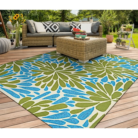 Summer Rub - Couristan Covington Summer Siesta Rug, Sand/Multi-Colored