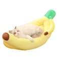 thumbnail image 2 of Pet Dog Cat Cushion Bed Boat Shape Detachable Washable Winter Plush Nest Mat, 2 of 8