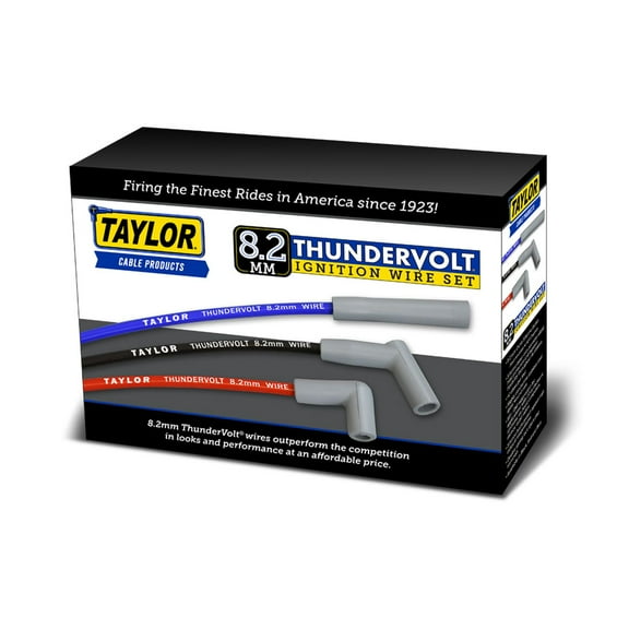 Taylor Cable 83053 ThunderVolt 8.2 Spark Plug Wire Set Black