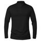 thumbnail image 4 of pstuiky camisa de manga larga para hombre, Camiseta deportiva de manga larga con cuello alto, cremallera gruesa y cálida para hombre, color liso y liso camisetas de hombre m, 4 of 4