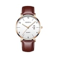 thumbnail image 3 of Resicozy Men Watch Quartz Waterproof Wristwatch with Leather Band Casual Simple Fashion Mens Watches Gift, 3 of 4