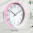 thumbnail image 5 of Unique Bargains Silent Non Ticking Battery Operated Modern Wall Clocks Pink, 5 of 6