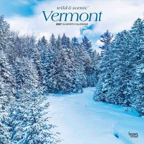 Vermont Wild & Scenic | 2027 12x24" (Hanging) Wall Calendar | Plastic-Free