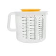 thumbnail image 2 of 1 Pc 2.5L Baking Measuring Cup Scale Household Mixing Bowl with Lid (White), 2 of 8