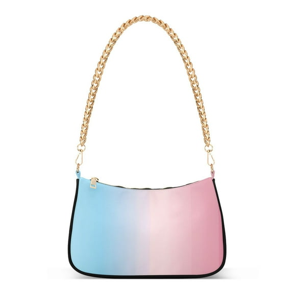 FORMRS Womens Shoulder Bag with Chain Strap Clutch Purse Cute Tote Handbag, Light Pink Gradient