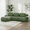 L-Sage, variant on Goosea Oversized 112'' Modular Sectional Sofa with Chaise, Full Foam Structure for Comfort, Woven Texture Upholstery, Modern Living Room Couch, Compression Packaging Design, Green