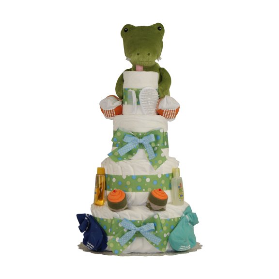 Croc in Socks Boys Diaper Cake