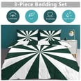 thumbnail image 5 of 3 Pcs Soft Bedding Set, Includes 1 Duvet Cover with Zipper And 2 Pillow Shams,Aesthetic Grey Green And White Sunburst Full(79"×90"), 5 of 8