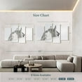 thumbnail image 4 of Elephant Stock Exquisite White Horse Wall Art - Horizontal Multi Panel Canvas - Living Room Wall Decor - Animal Multi Panel - Gray And White Decor By Photoinc Studio - 84" x 54", 4 of 8