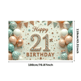 thumbnail image 3 of Yatrandify Rose Gold Balloon Happy Birthday Banner Glitter 21st Celebration Backdrop for Indoor Party Decoration Event, 3 of 7