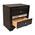 thumbnail image 3 of Matrix Traditional Style 2 Drawer Nightstand In Black Color made with Wood, 3 of 6