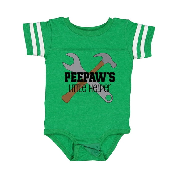 Inktastic Peepaw Grandpa's Little Helper Boys Baby Bodysuit