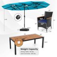 thumbnail image 3 of Costway Ensemble de Salle à Manger en Osier pour Patio 11 Pcs avec Parasol Extérieur Double Face 8 Chaises Empilables, 3 of 9