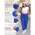 thumbnail image 3 of Gleelist Women's Plus Size Tapered Pants High Waist Soft Lounge Pants with Elastic Cuff Ankle With Pockets (XL-5XL), 3 of 7