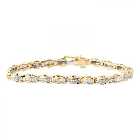 Ladies 1.51 Carat Diamond 14K Yellow Gold Bracelet