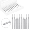 thumbnail image 3 of Arkzeo 10pcs 1.2mm Carbide End Mill Engraving Router Bits For PCB Machine 1/8" Shank, 3 of 9
