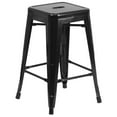thumbnail image 2 of Home Square 24" Metal Backless Counter Stool in Black - Set of 3, 2 of 11