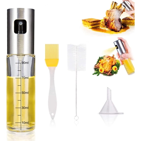 Dompilc 100ml Glass Olive Oil & Butter Sprayer – For BBQ, Salad, Baking, Roasting