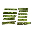 thumbnail image 3 of 12 etiquetas para caja de herramientas. Versátiles y fáciles de instalar. Etiquetas metálicas para cajones, armarios y almacenamiento en garaje. Verde, 3 of 8