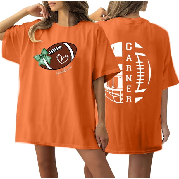 Tops Cortos para las Mujeres, Doble Cara Impreso Cuello Redondo Gota Hombro Camiseta, Top Estirable Casual