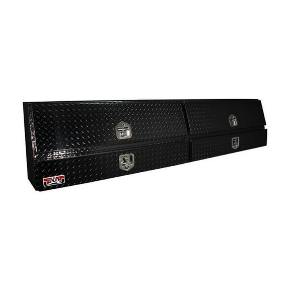Brute Tool Boxes Black Textured/90 In Topsider Toolbox Contractor Door And Bottom Drawer BRT-TBS200-90D-BD-BT