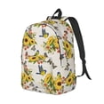 thumbnail image 2 of Naloa Canvas Backpack for Men Women Bird Sunflowers Print Rucksack Casual Travel Daypack Large and Small Durable College Tote Satchel Bookbag for Teens, 2 of 8