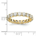 thumbnail image 5 of 14k Polished Size 7 Shared Prong 3 carat Diamond Complete Eternity Band, 5 of 6