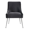 thumbnail image 3 of TOV Furniture Beatrix 19" Transitional Velvet Side Chair in Gray/Silver, 3 of 6