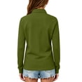 thumbnail image 6 of GrmtClth Girls School Uniform Solid Color Polo Shirts Short Sleeve Lapel Collar Comfortable Summer Daily Basic Tops Army Green 12-13Years, 6 of 6