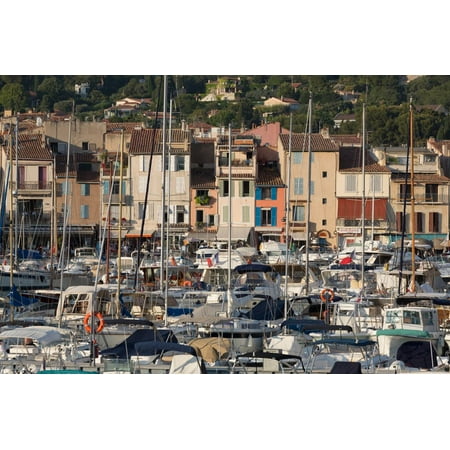 Boats Moored in the Harbour of the Historic Town of Cassis, Cote D'Azur, Provence, France, Europe Print Wall Art By Martin