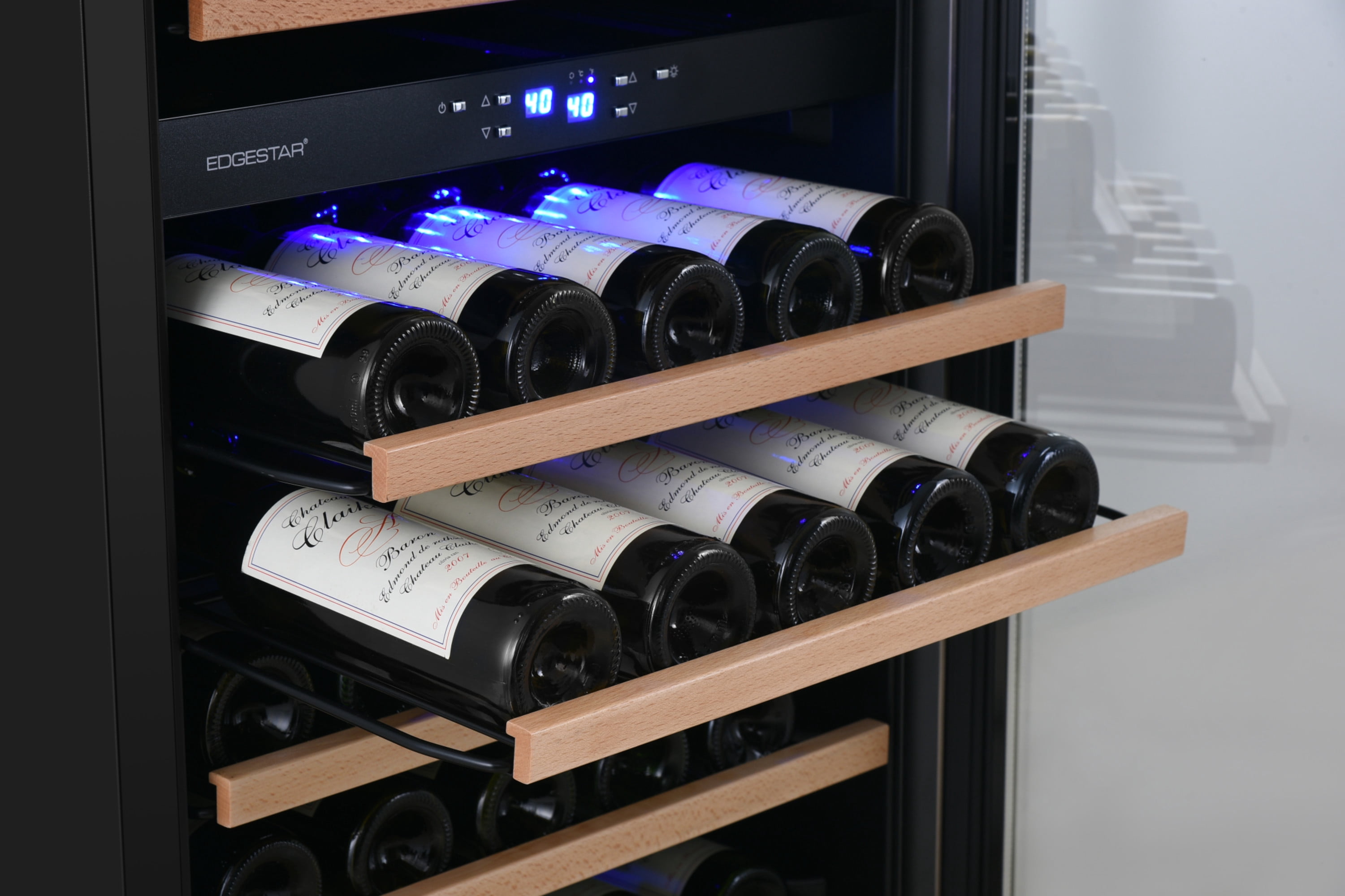 Edgestar Cwr1102dzdual 48" Wide 202 Bottle Capacity Built-In Or Free Standing Wine Cooler