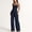 Blue2, variant on Women Jumpsuits Formal Sleeveless Baggy Long Pants Spaghetti Strap One Piece Jumpsuits V Neck Baggy Overalls Going Out Beach Summer Rompers XL