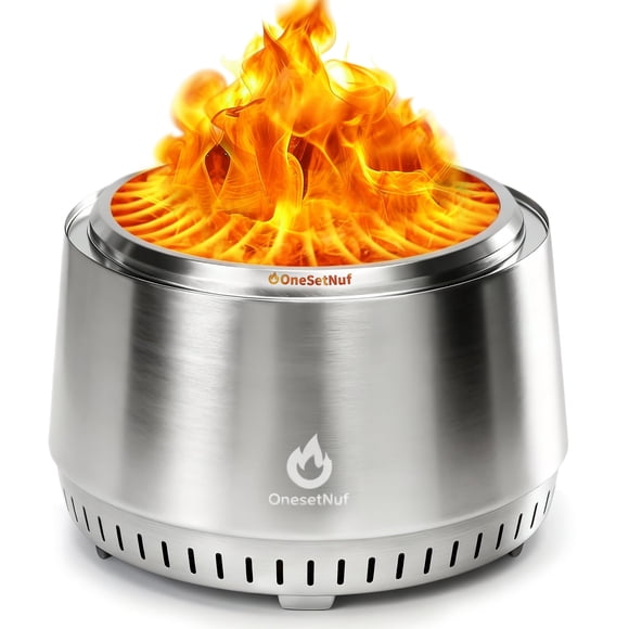 Fogón OneSetNuf de 53 cm en Acero Inoxidable sin Humo con Bandeja para Cenizas