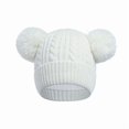 thumbnail image 4 of lnmuld Solid Color Winter Warm Kids Knitted Hat with Double Layer & Ear s - Cozy Cold Weather Toddler Boy Girl Cap for Holiday Size:One Size, 4 of 4