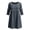 Dark Gray, variant on HBBIKVI Tunic-Style Mini Dress for Women Casual 3/4 Sleeve A-Line Dress with Side Pockets and Decorative Trim for Everyday Casual Look