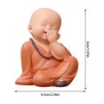 thumbnail image 3 of Matoen Small Decoration Zen Monk Home Decoration Living Room Tea Table Doll Doll Cure Department Decompression, 3 of 7