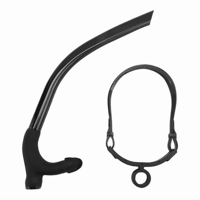 Tubo de RespiracióN Frontal NatacióN Silicona Entrenamiento Buceo Adultos Snorkel Equipo Buceo, Negro