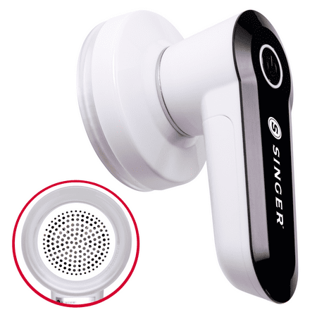 SINGER Fabric Shaver & Lint Remover, Powerful Portable Defuzzer with 3 Blades & Detachable Catcher