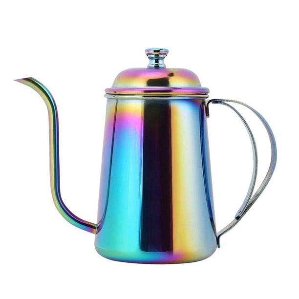 Inteprter Cafetera De Acero Inoxidable Tetera Tetera Cafetera De Goteo Con Cuello De Cisne Tetera Para Cafe House Home 650 Ml - Oro Juegos de servir café y té
