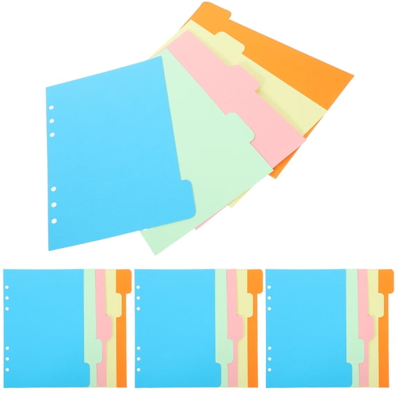 Zehuanyu 15 Pcs Binder Dividers with Pockets A5 Index Separator Page