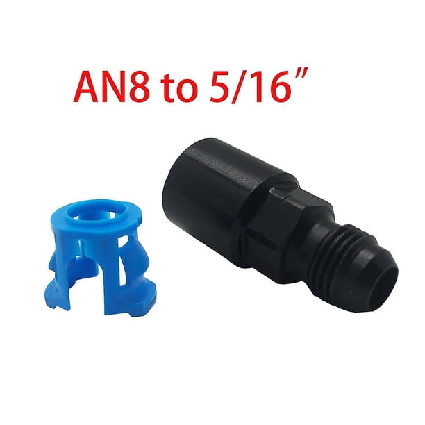 Universal Fuel Adapter Connector AN6,AN8 Male Extended to 3/8",5/16" Quick Connect/Disconnect Female EFI Aluminum Push Connector~4475