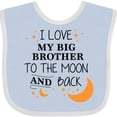 thumbnail image 3 of Inktastic I Love My Big Brother to the Moon and Back Boys or Girls Baby Bib, 3 of 4