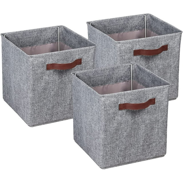 Cube Storage Bins 13x13 Storage Bins for Cube Organizer w/ Solid Bottom